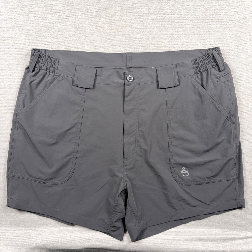 Hook & Tackle Performance 5" Shorts Mens Size 42 Gray Nylon Spandex